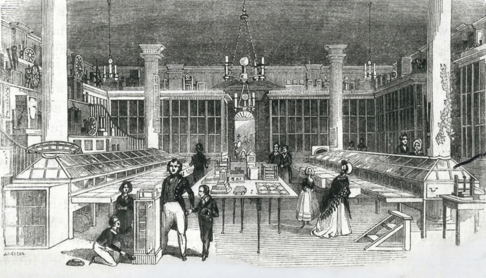 Image of Benjamin Franklin Room being used as The Model Room in  1843