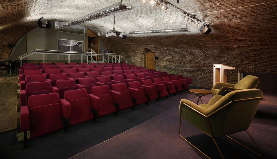 An image of the Durham House Auditorium from the stage.