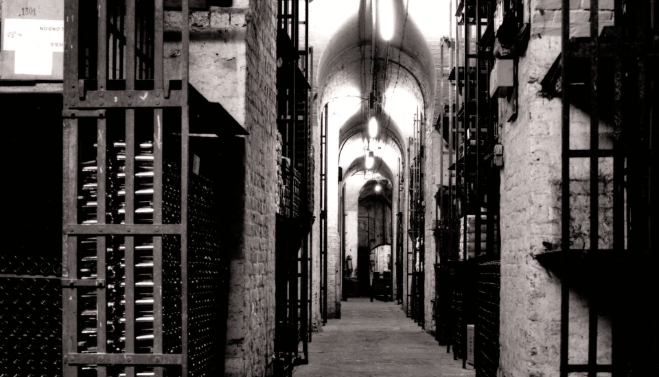 Image of the Vaults at RSA House when they were used as a wine cellar.