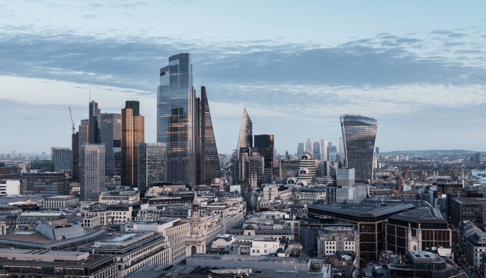 A view of the City of London.